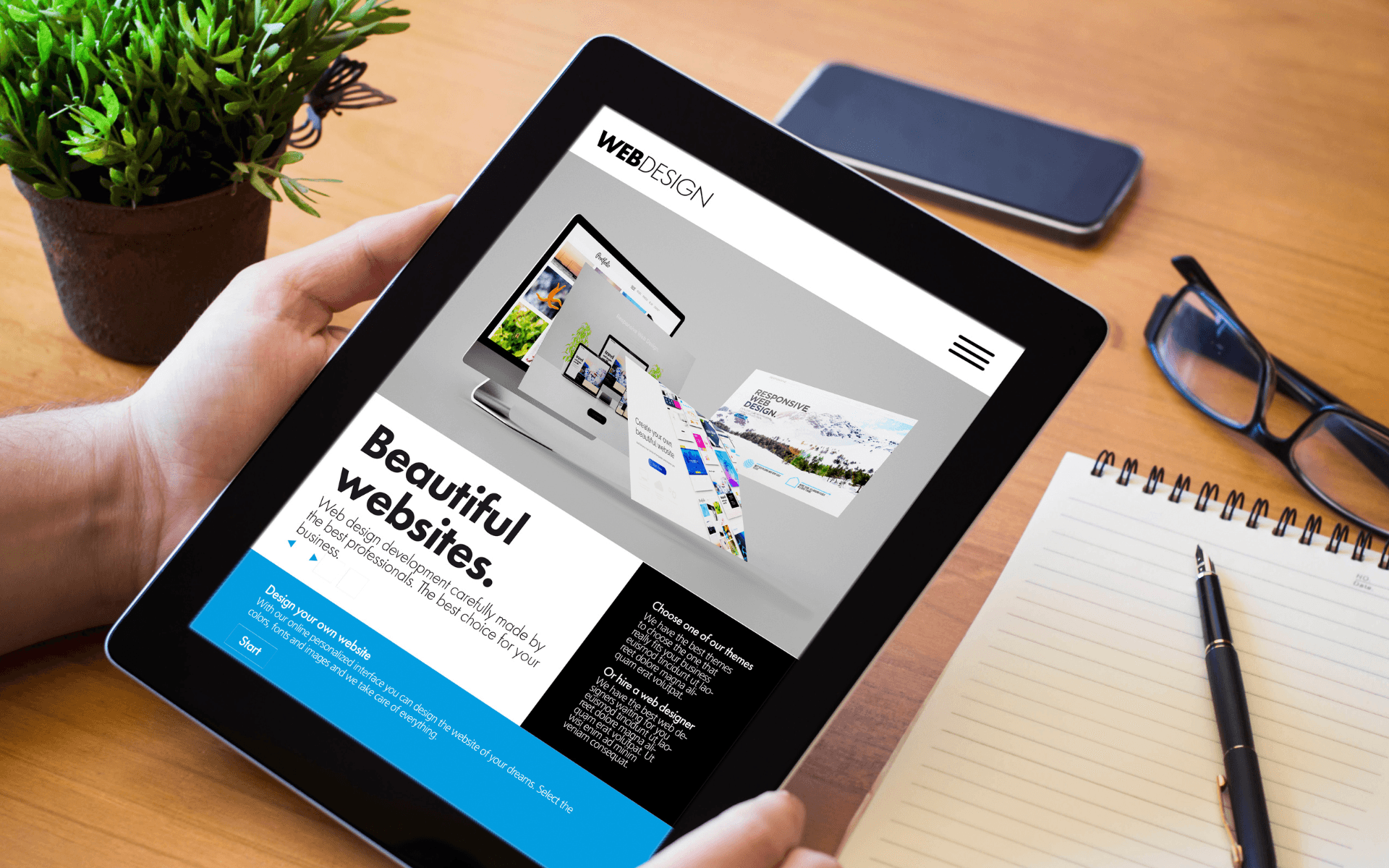 Page builder for businesses